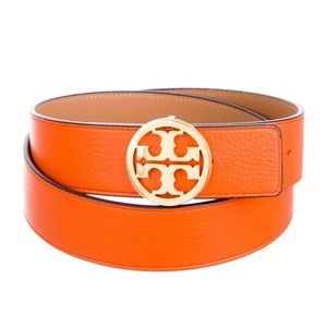 Tory Burch 1 inch orange belt